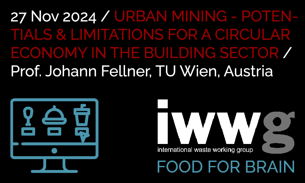 NEW! On Wednesday 27 November, don’t miss Food for Brain lecture on Urban Mining – Potentials and limitations for a Circular Economy in the building sector